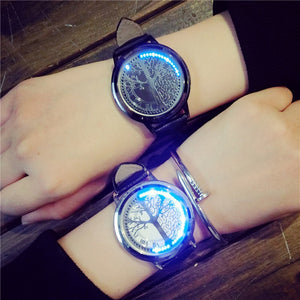 Creative Leather Waterproof LED Watch