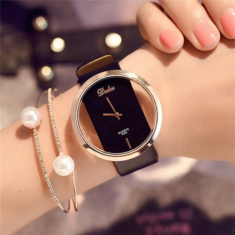 High Quality Leather Strap Women Watch