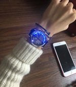 Creative Leather Waterproof LED Watch