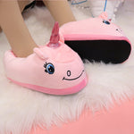 Warm Cotton Unicorn Home Slippers for Women