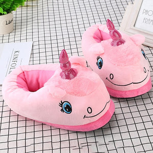 Warm Cotton Unicorn Home Slippers for Women