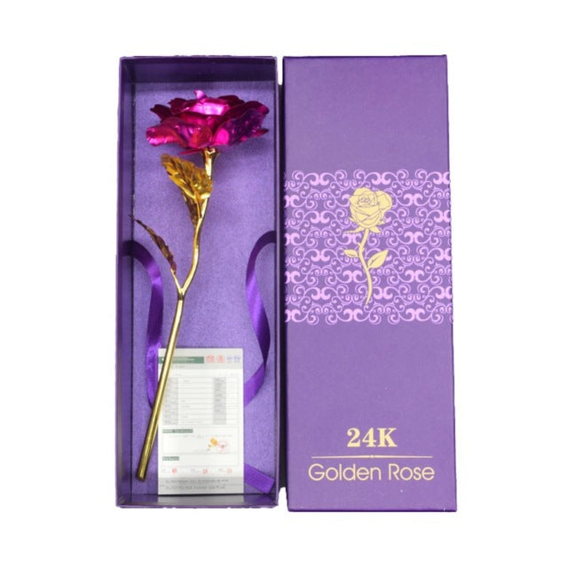 24k Gold Plated Rose With  Box