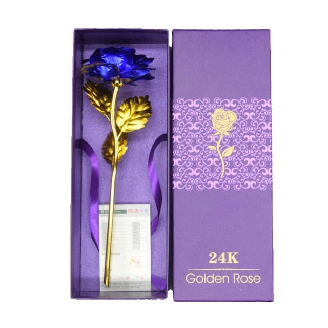 24k Gold Plated Rose With  Box