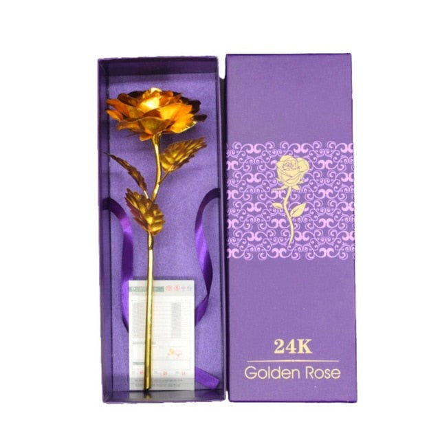 24k Gold Plated Rose With  Box