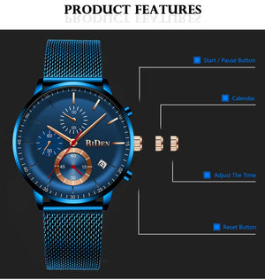 2019 Blue Luxury  Mens Watch