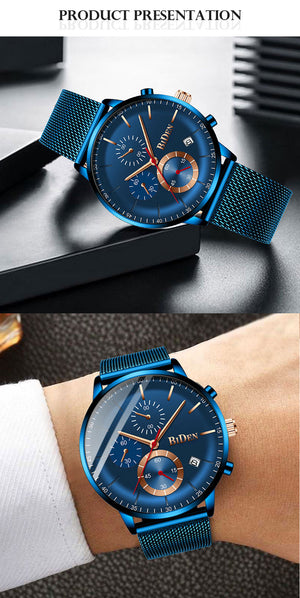 2019 Blue Luxury  Mens Watch