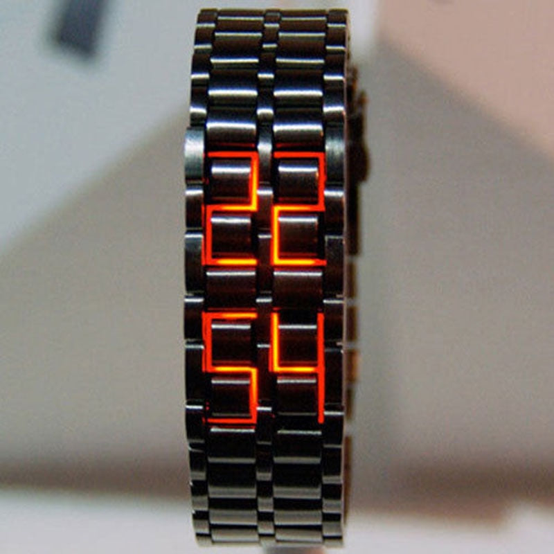 Full Metal Digital Lava Wrist Watch