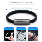 Portable Leather Mini Micro USB Bracelet Charger