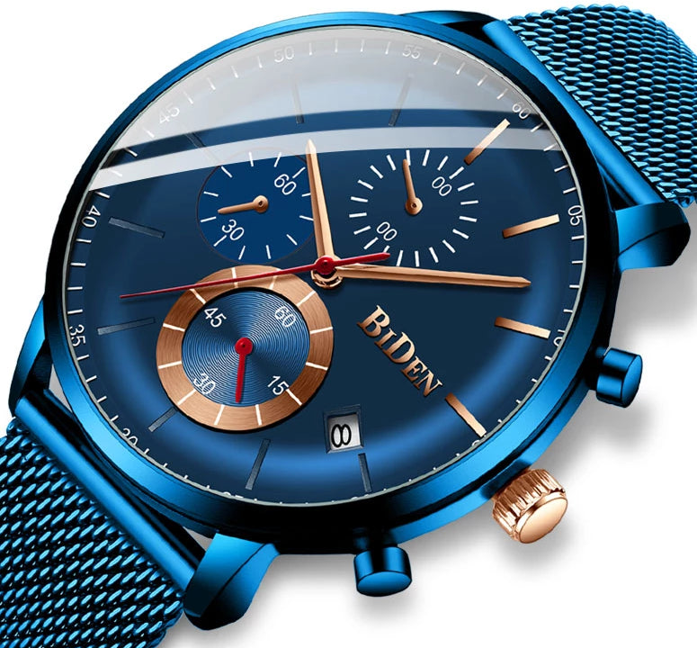 2019 Blue Luxury  Mens Watch